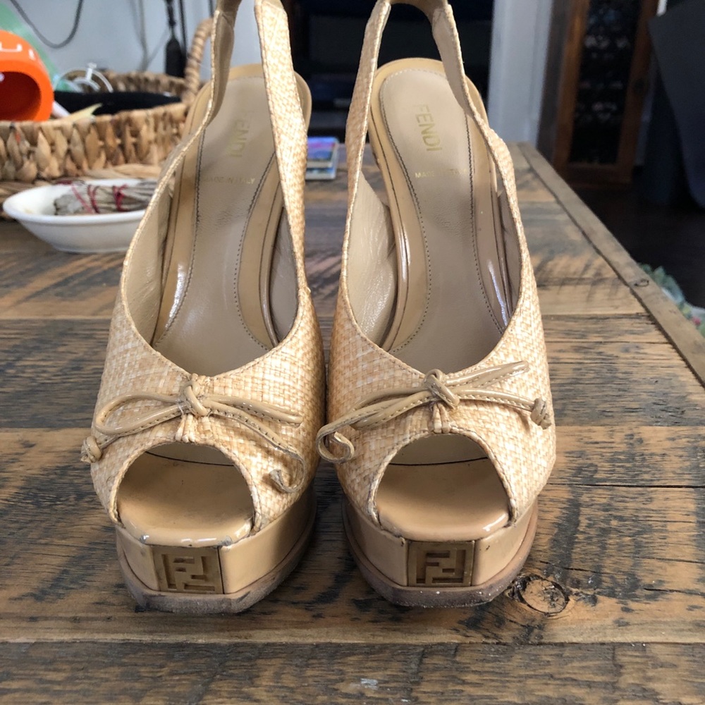 Fendi  “straw”heels